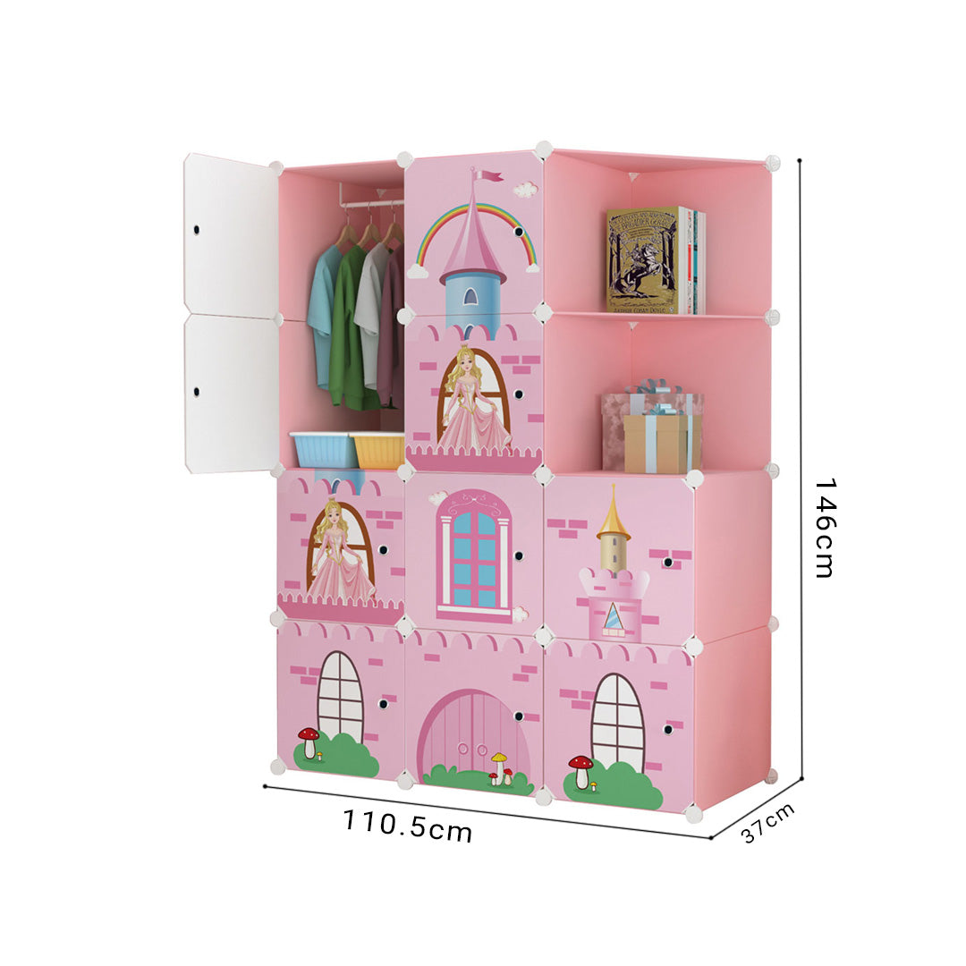 10 Cubes Pink Castle Wardrobe