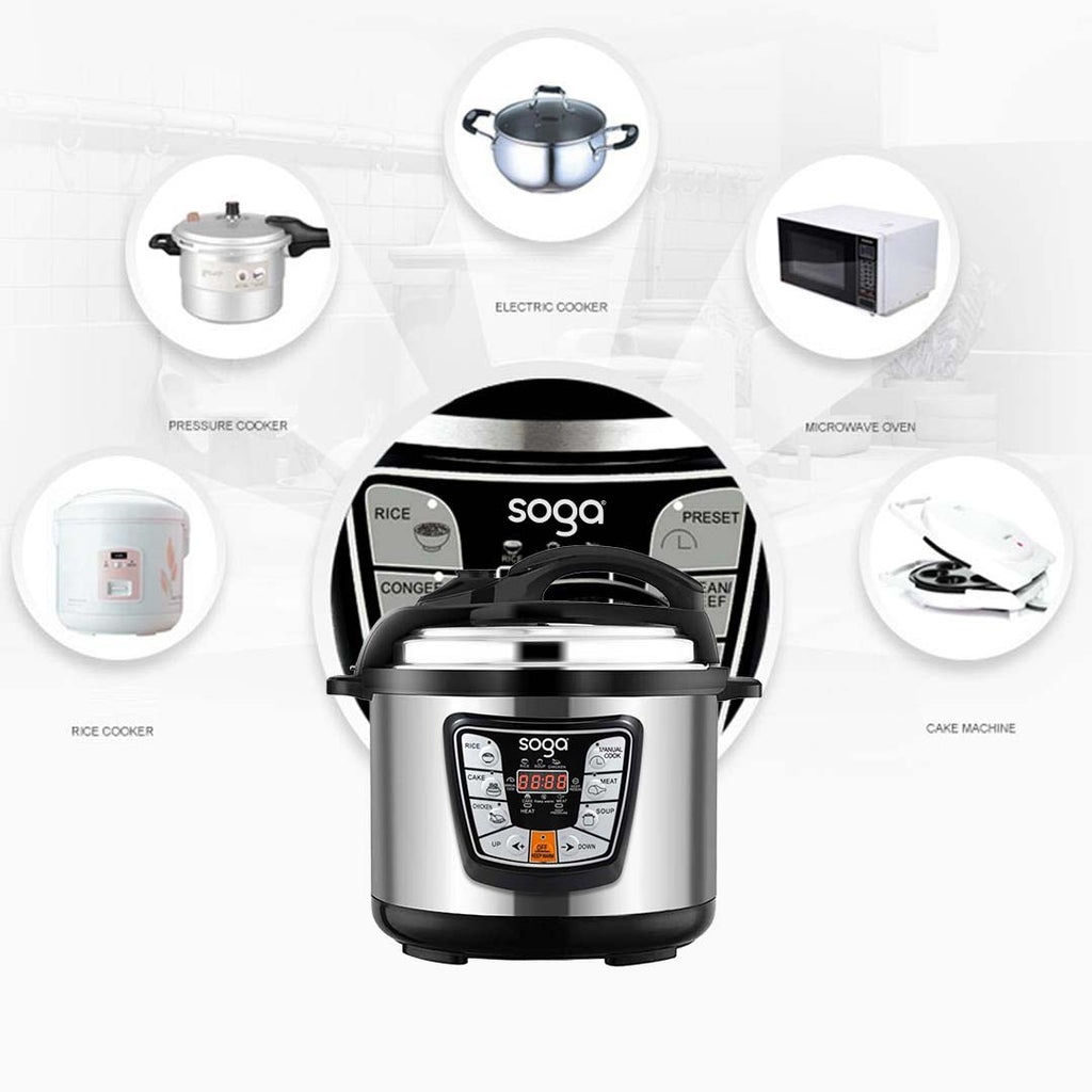 Electric Stainless Steel Pressure Cooker 10L Nonstick