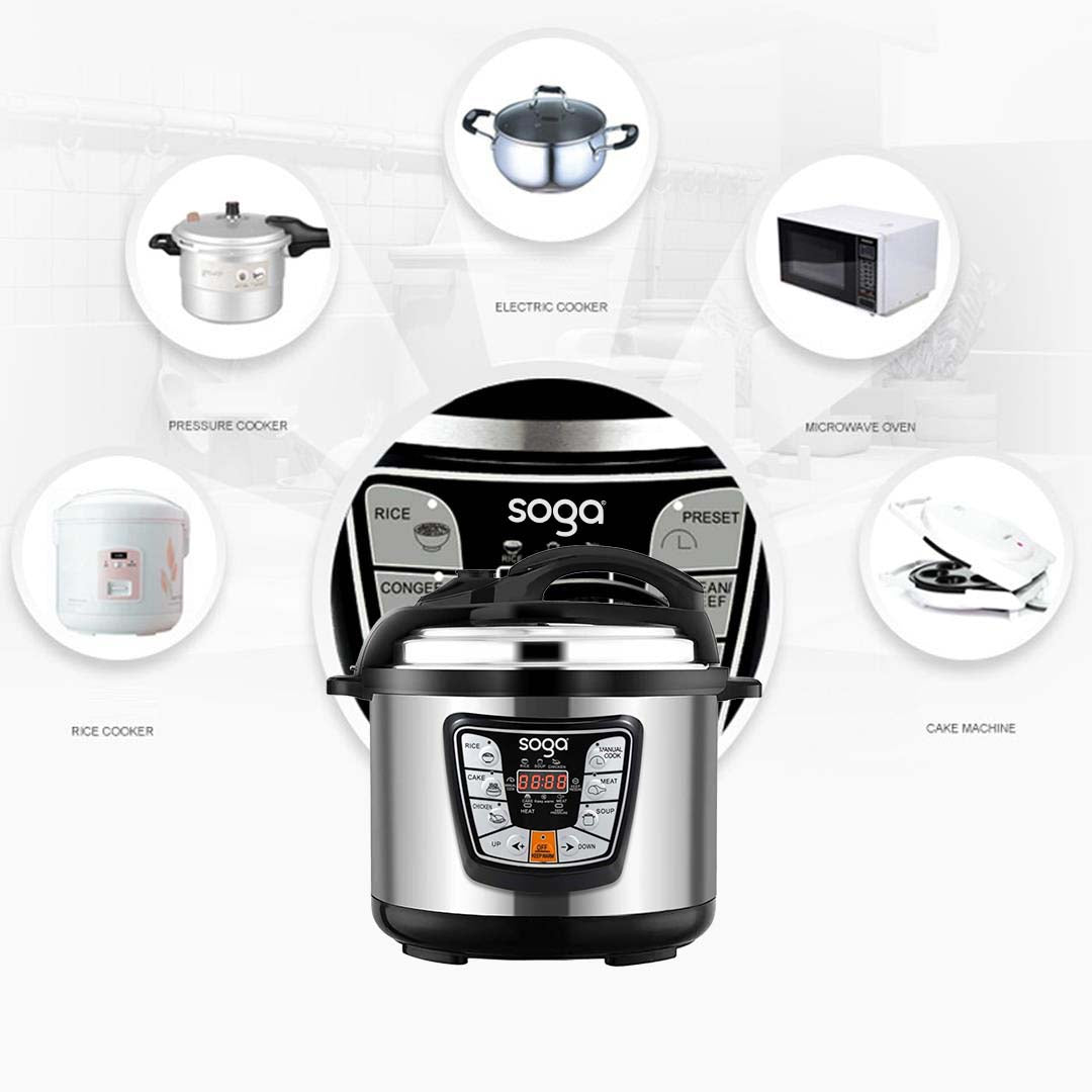 Electric Stainless Steel Pressure Cooker 10L Nonstick