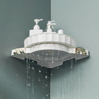White 360 Degree Wall-Mounted Rotating Bathroom Organiser