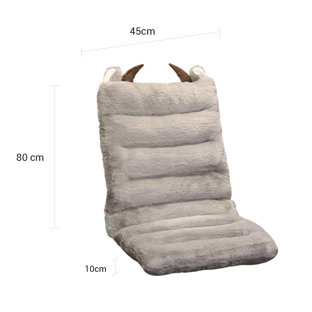 Grey Siamese Cushion with Buffalo Ears