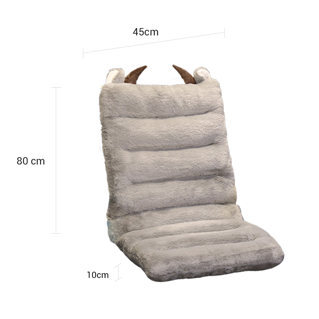 Grey Siamese Cushion with Buffalo Ears