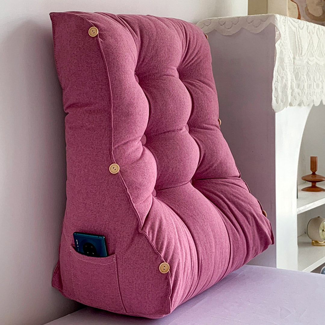 45cm Magenta Wedge Lumbar Pillow