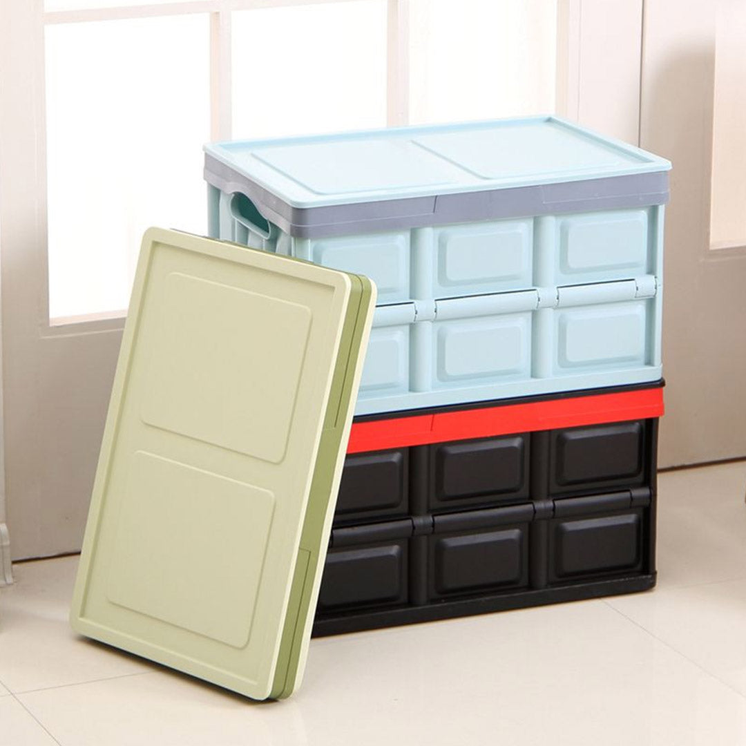 30L Collapsible Car Trunk Storage Box Green