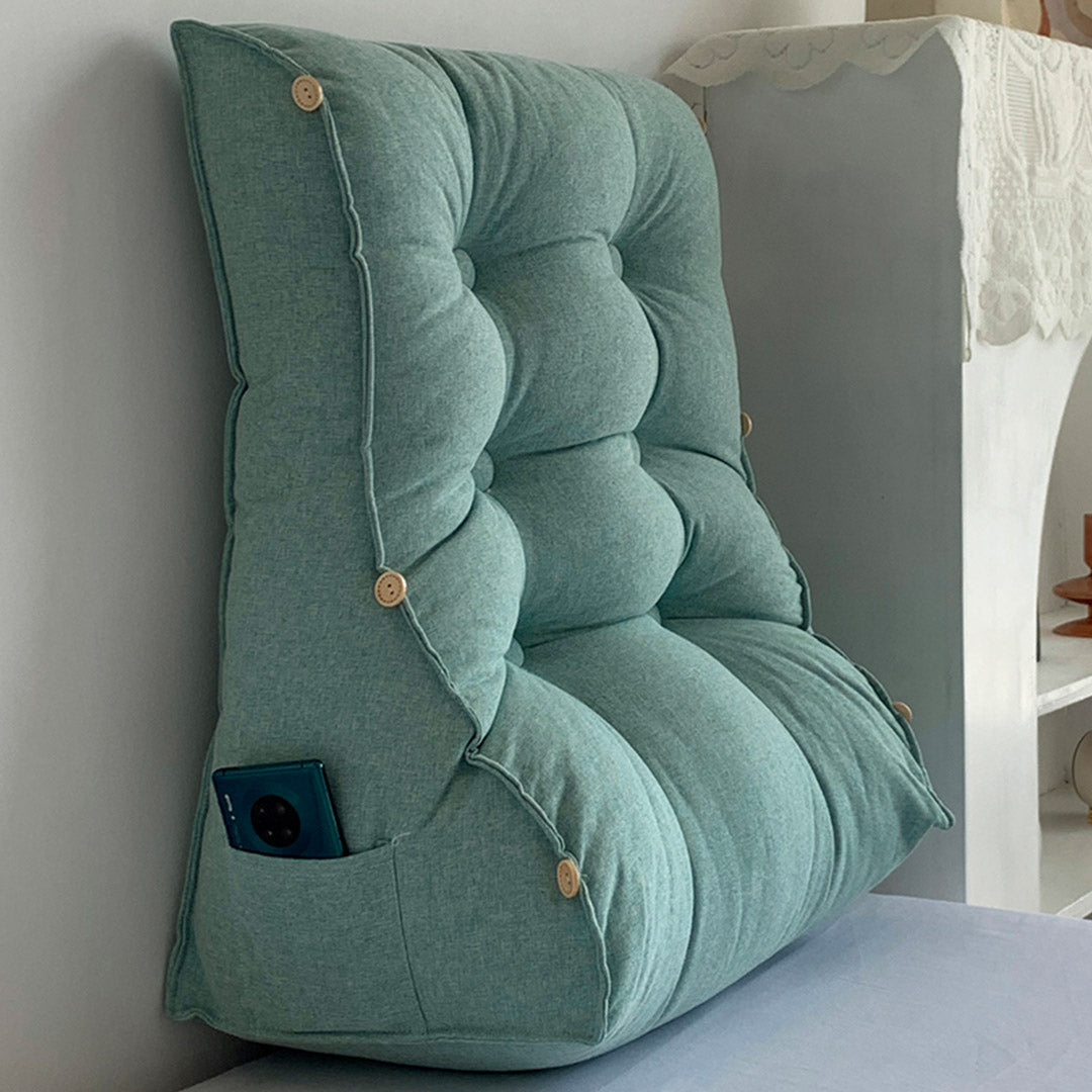 60cm Green Wedge Lumbar Pillow