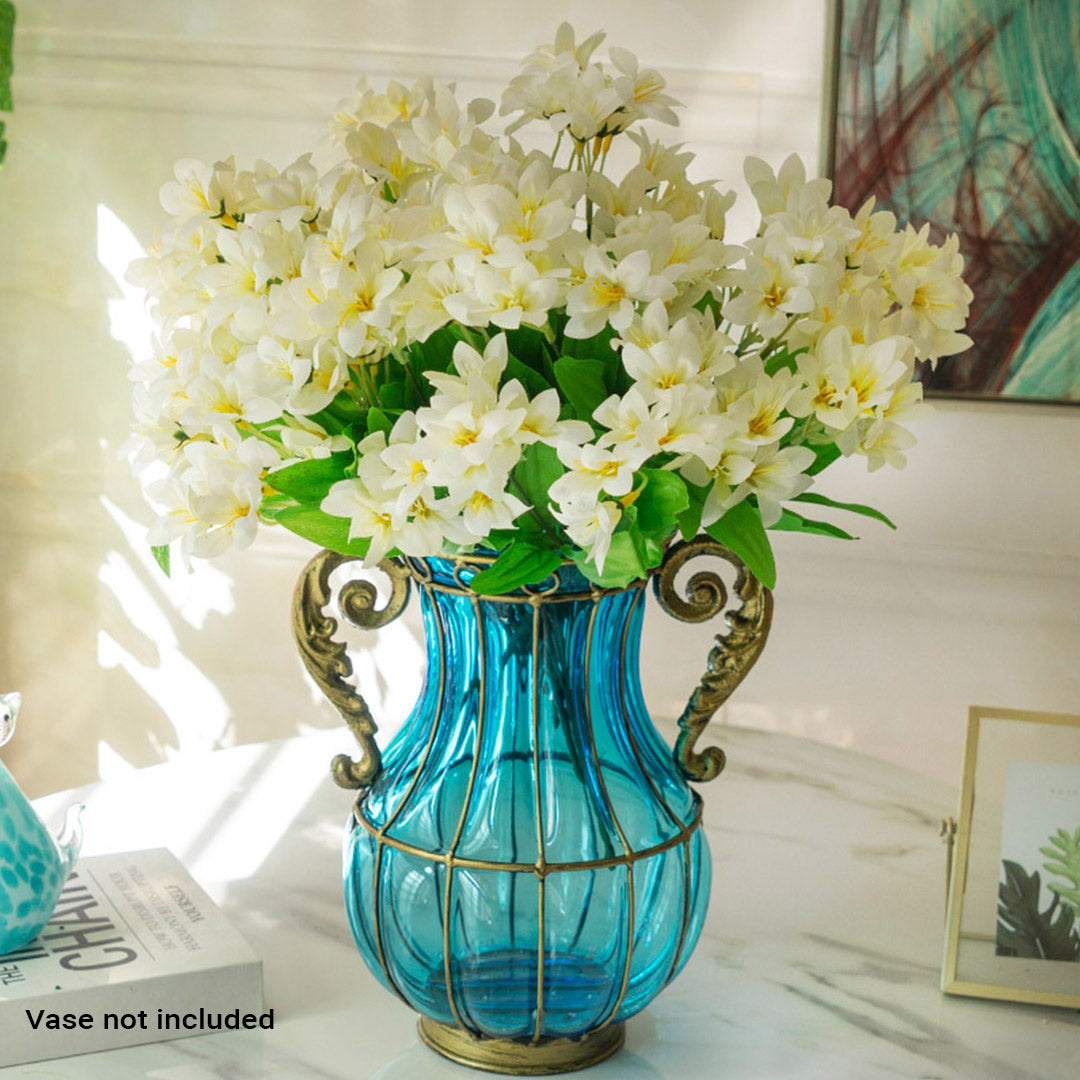 10 Bunch Artificial Lilium nanum 6 Heads White