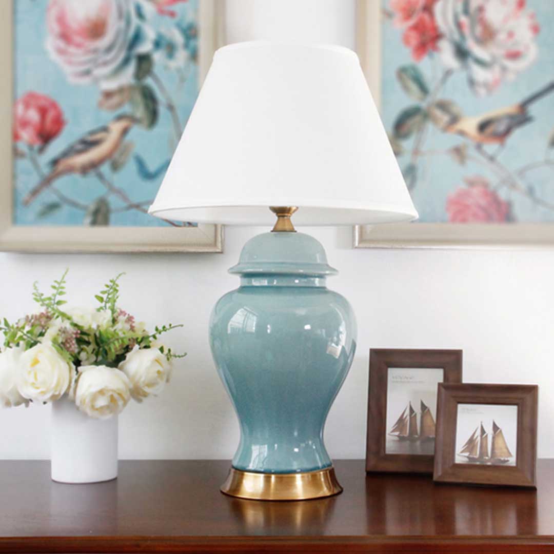 Ceramic Table Lamp Blue