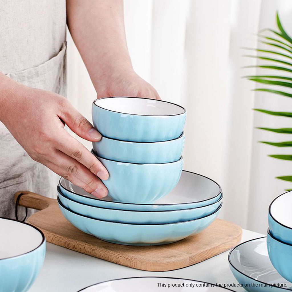 Blueware Ceramic Blue Ceramic Dinnerware Set of 10 – Soga International