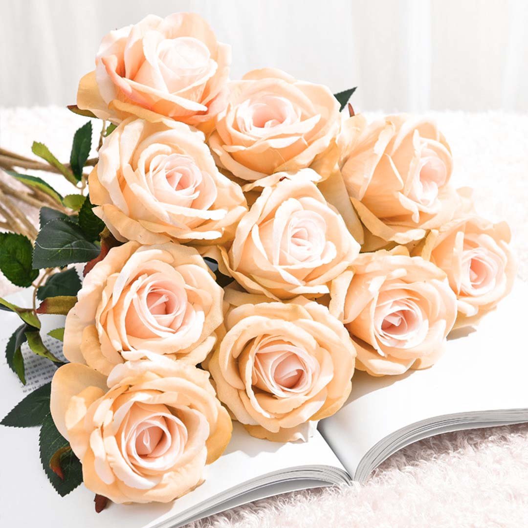 20pcs Artificial Silk Rose Bouquet Champion