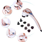4 Heads Handheld Massager with Soothing Heat