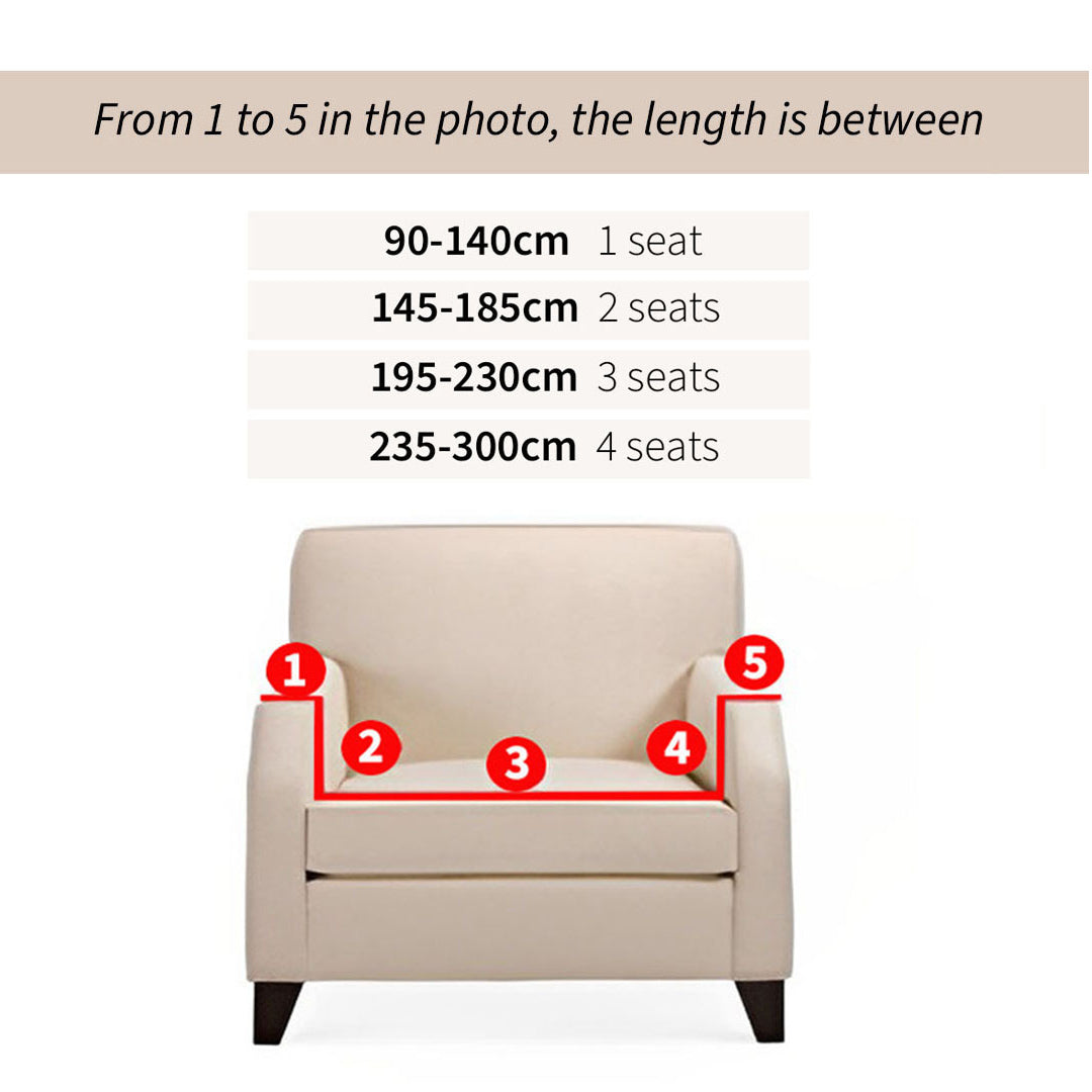 High Stretch 1-Seater Geometric Print Sofa Slipcover