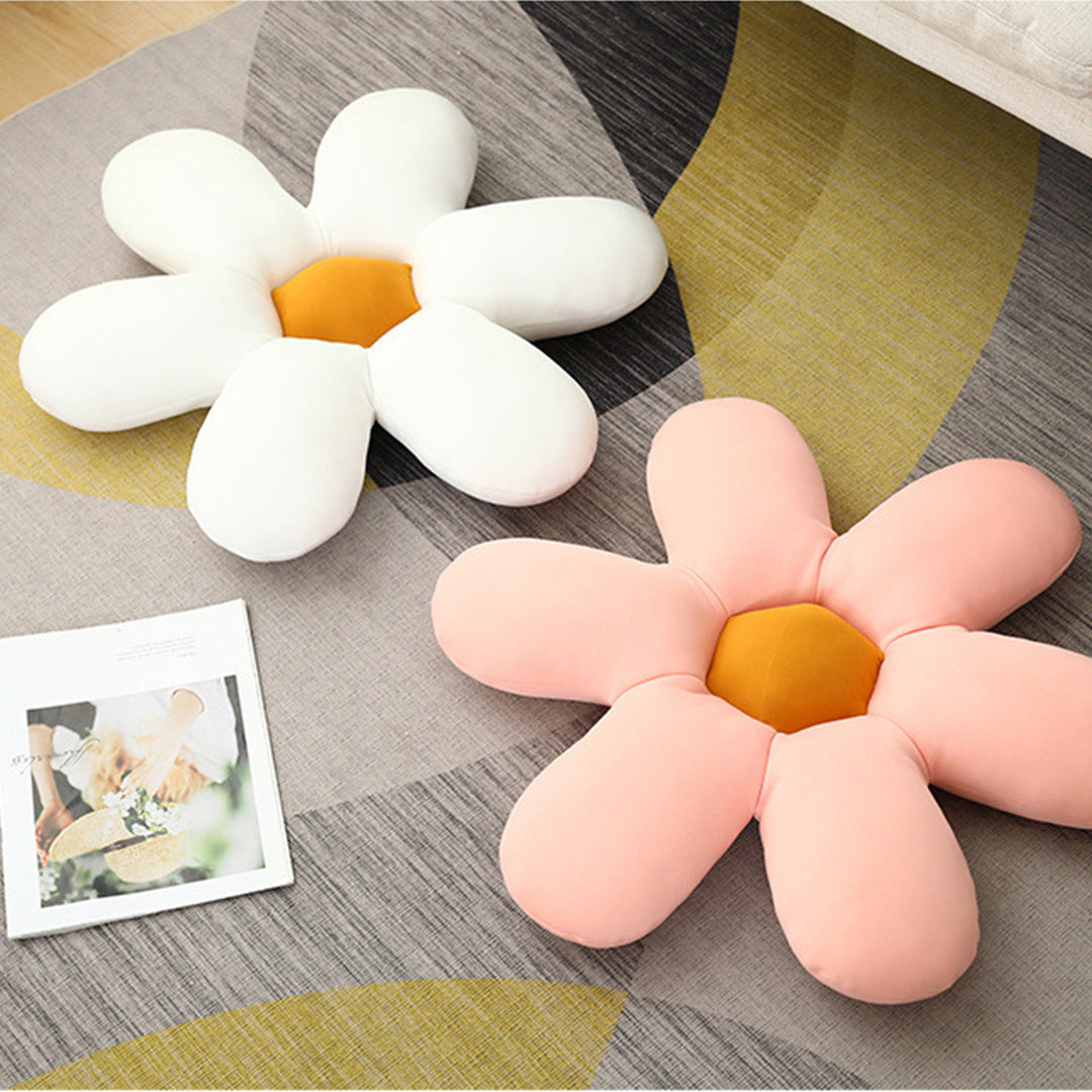 Pink Daisy Flower Shape Cushion