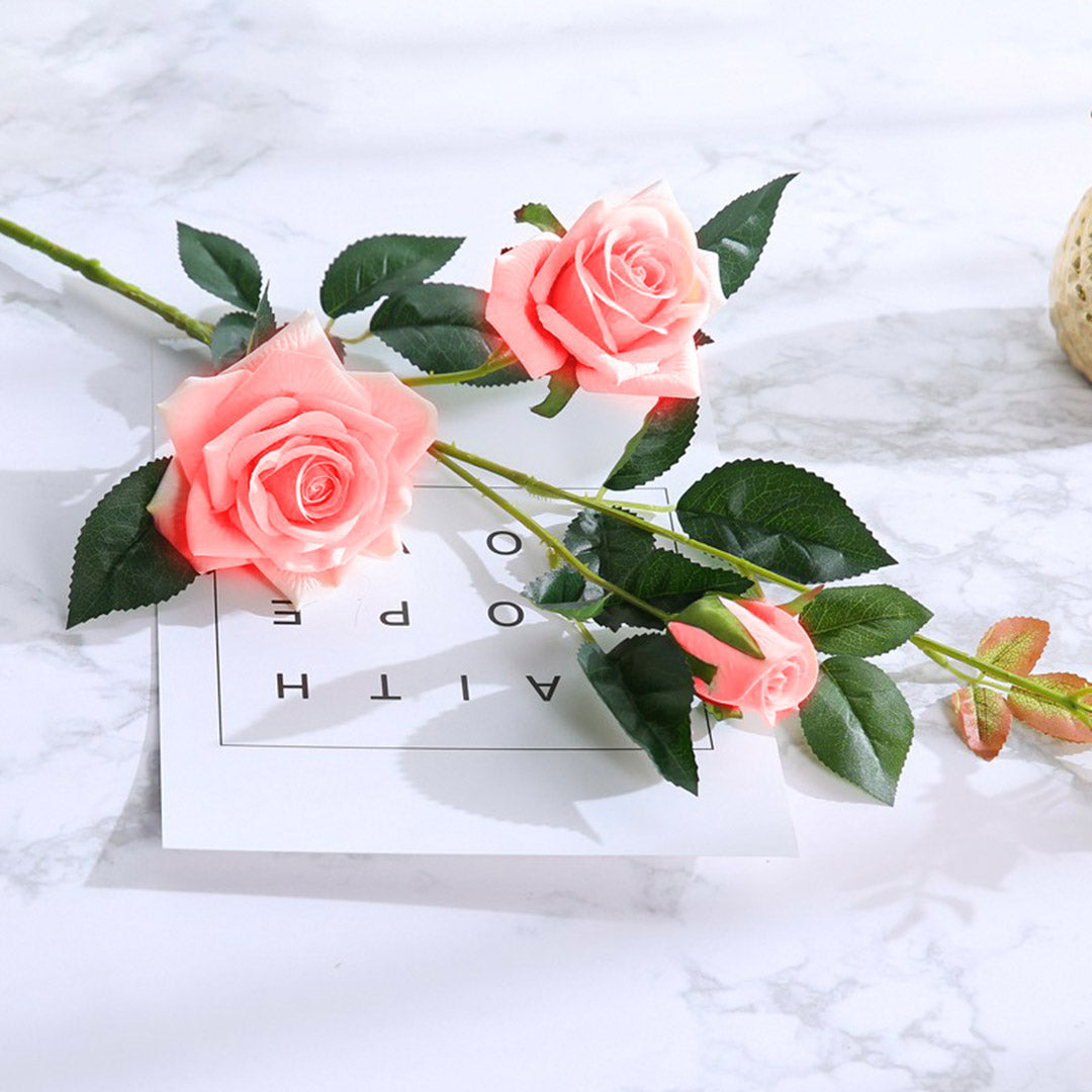 6 Bunch Artificial Rose 5 Heads Pink