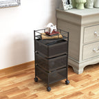 3 Tier Steel Square Rotating Kitchen Cart