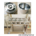 2 Tier Stainless Steel 8 Compartment Kitchen Trolley