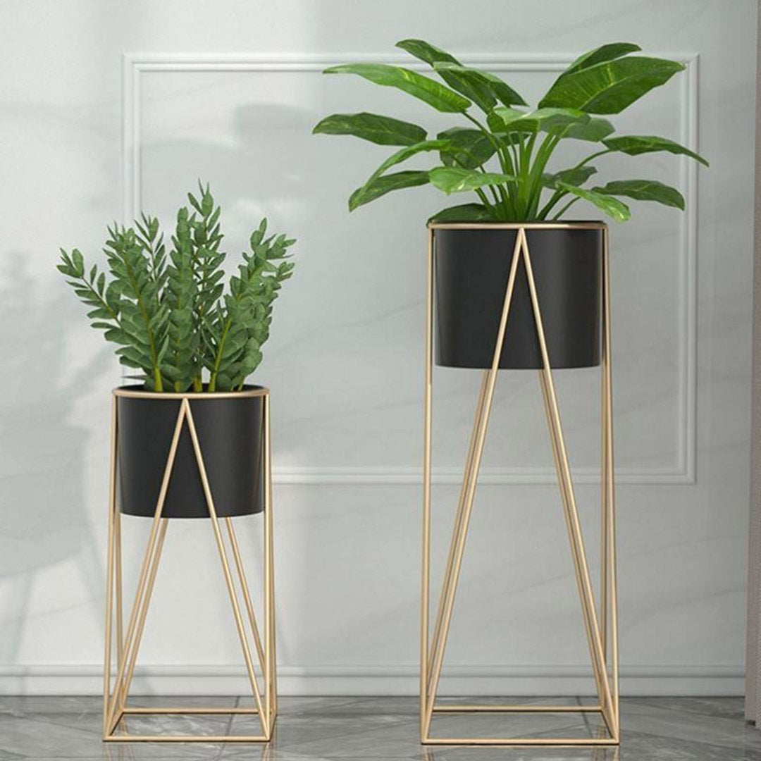 50CM Gold Wire Metal Black Pot Holder Rack