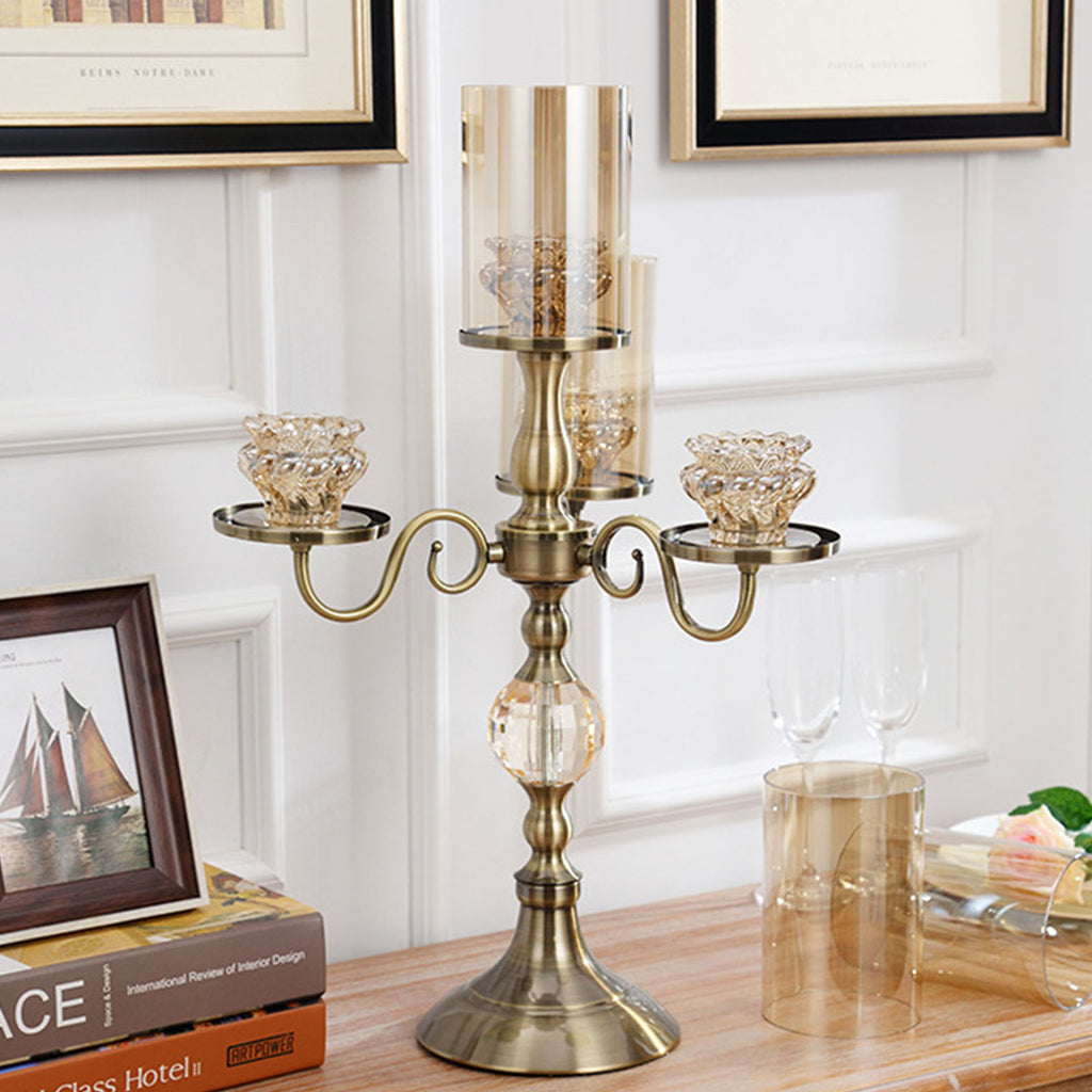 58cm 4-Slots Glass Candle Holder