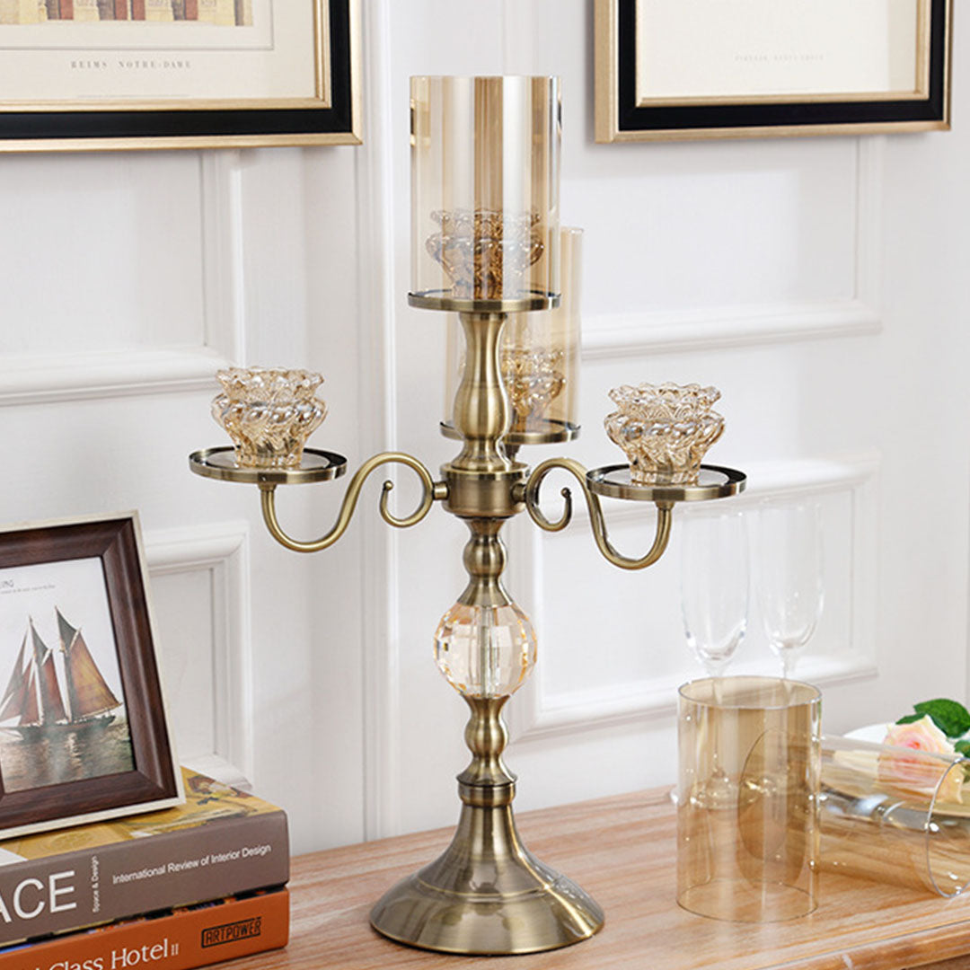 58cm 4-Slots Glass Candle Holder