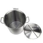 33L 18/10 Stainless Steel Stockpot with Perforated Pasta Strainer