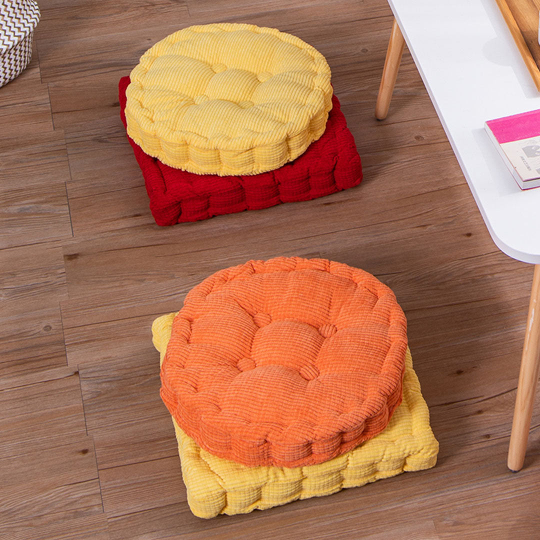 Yellow Plush Square Cushion