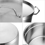 2 Tier Commercial 304 Stainless Steel Steamer 35*22cm