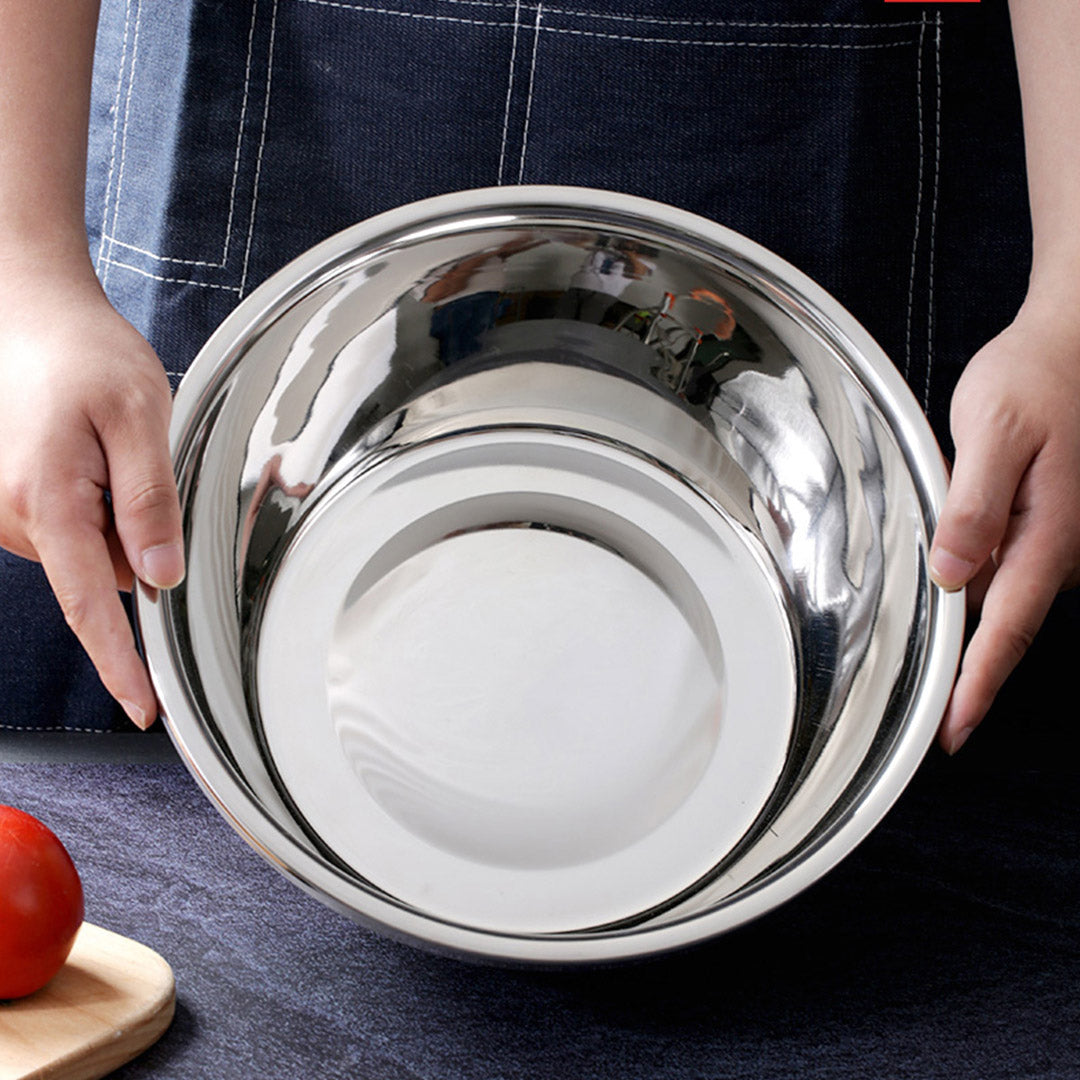 SOGA 3Pcs Polished Stainless Steel Mixing Bowl