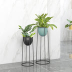 70CM Round Wire Metal Black Pot Holder Rack