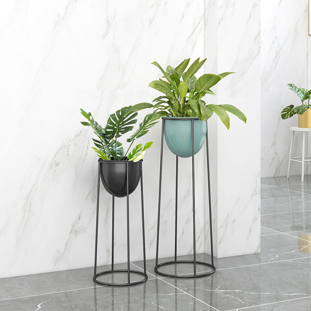 70CM Round Wire Metal Black Pot Holder Rack