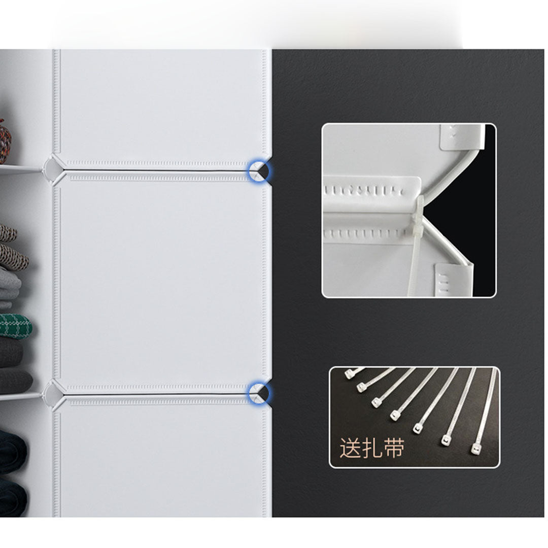 10 Cubes White Portable Wardrobe