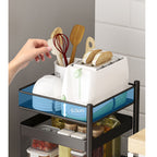 4 Tier Steel Square Rotating Kitchen Cart