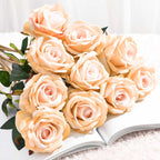 10pcs Artificial Silk Flower Rose Bouquet Champion