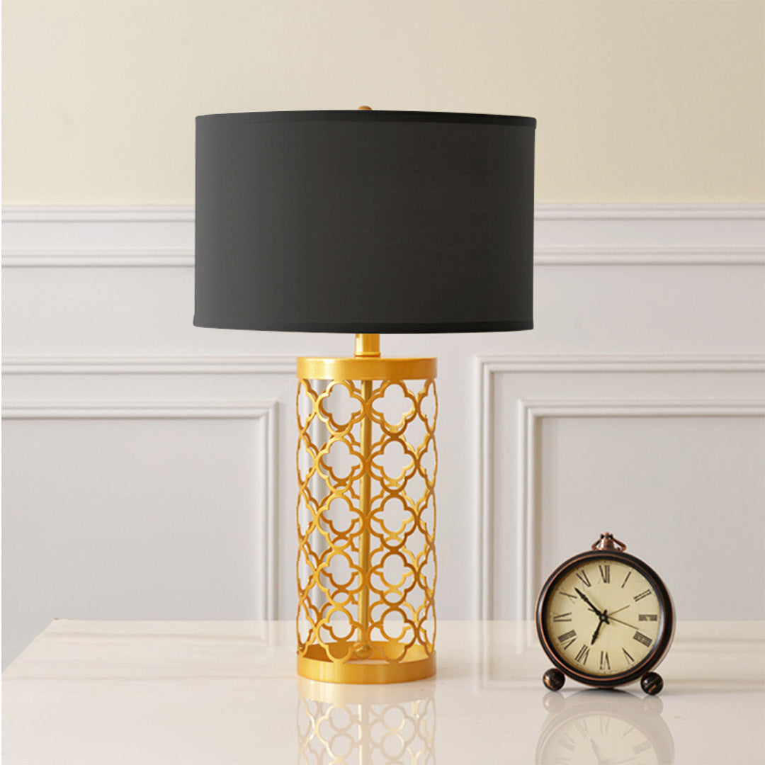 Hollowed Table Lamp with Dark Shade