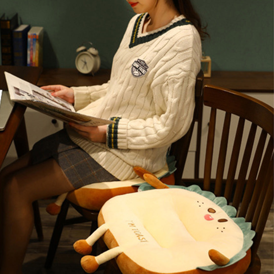 Cute Face Toast Bread Cushion
