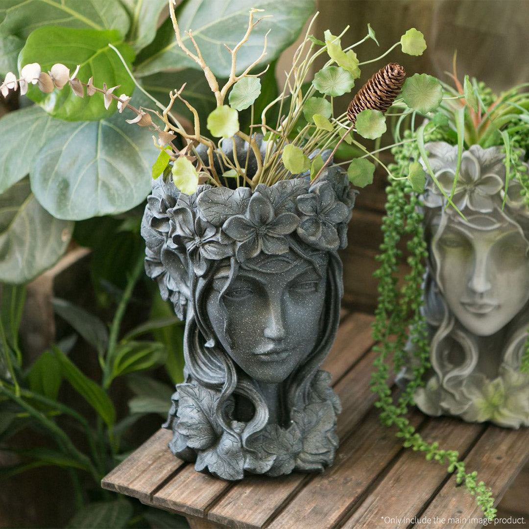 Resin Flower Pot Decor Black