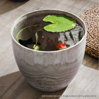 27cm Rock Grey Round Resin Planter