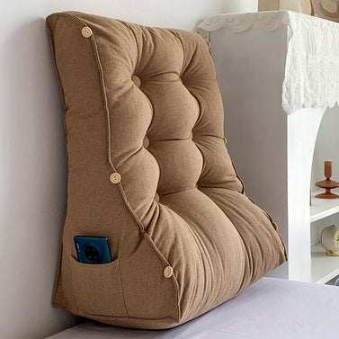 45cm Khaki Wedge Lumbar Pillow