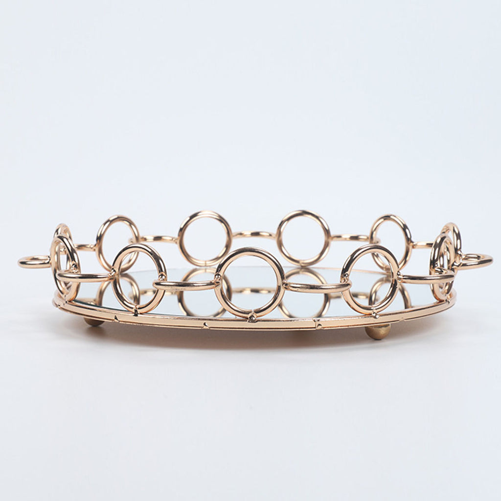 33cm Round Vanity Tray Organiser with Handles