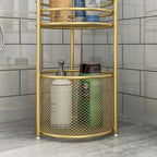 3 Tier Freestanding Storage Shelf Multifunctional Display Rack with Basket