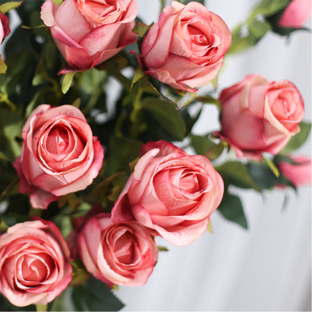10 Bunch Artificial Rose 6 Heads Pink