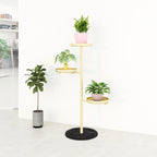 3 Tier Gold Round Plant Stand