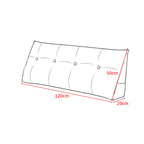 SOGA 120cm Grey Wedge Bed Cushion