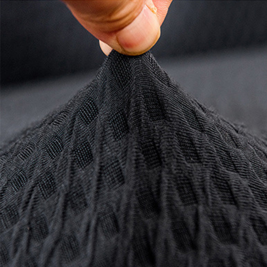 Dark Grey Colored 3- Seater Sofa Cover with Ruffled Skirt