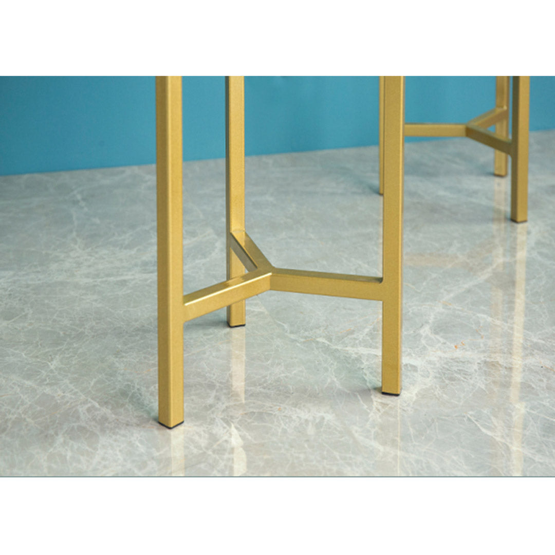 45CM Reversible Gold Metal Plant Pots Holders Rack