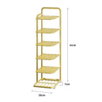 6 Tier Gold Plated Metal Shoe Rack Organiser