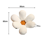 White Daisy Flower Shape Cushion