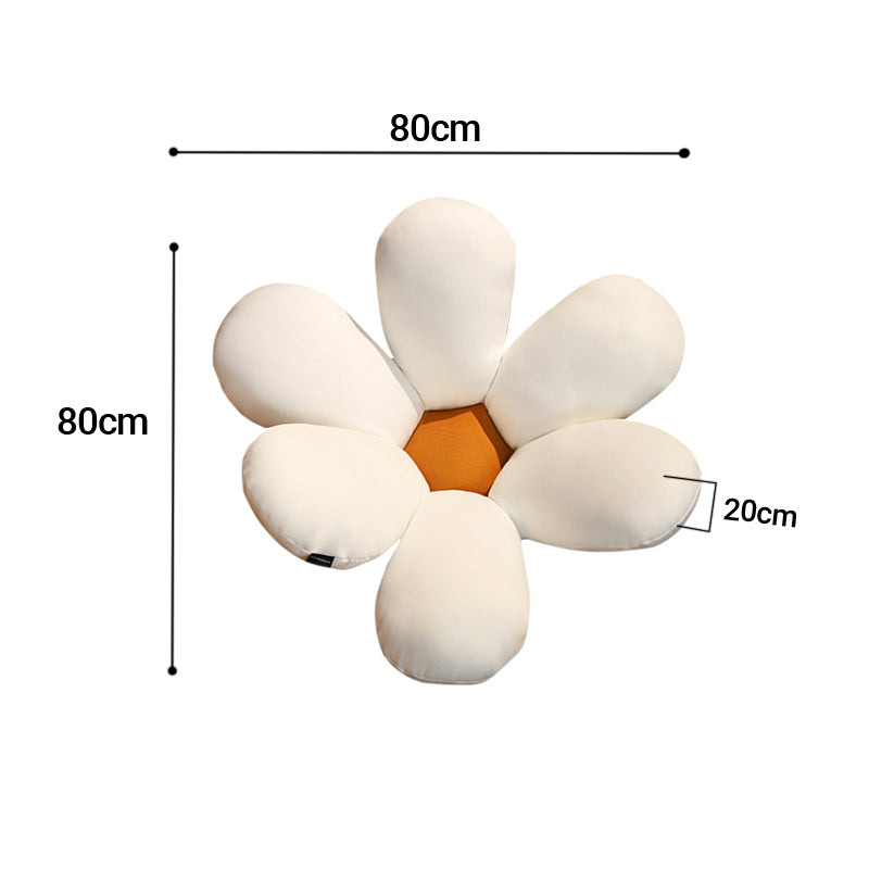 White Daisy Flower Shape Cushion