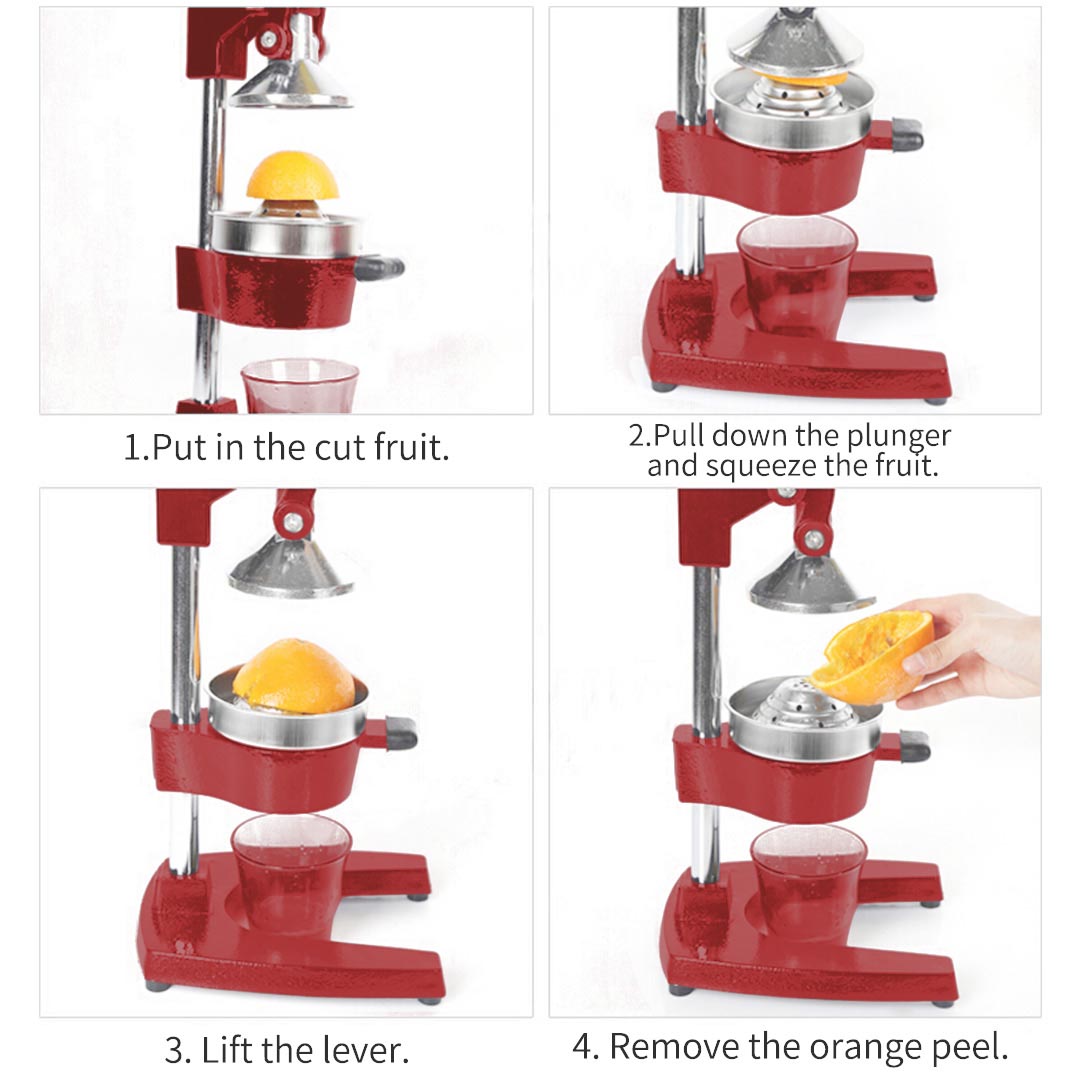 Commercial Manual Juicer Red