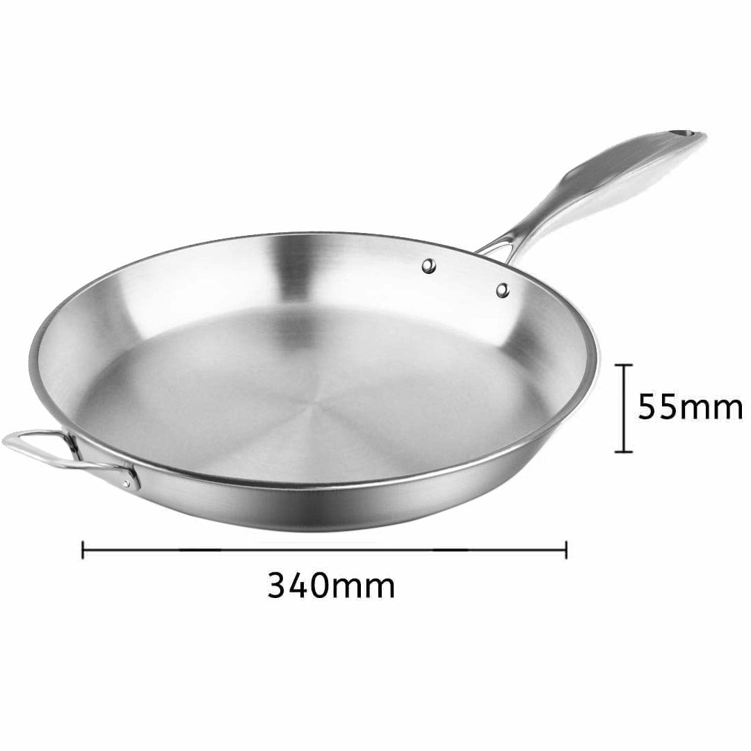 34cm Stainless Steel Top Grade Skillet FryPan