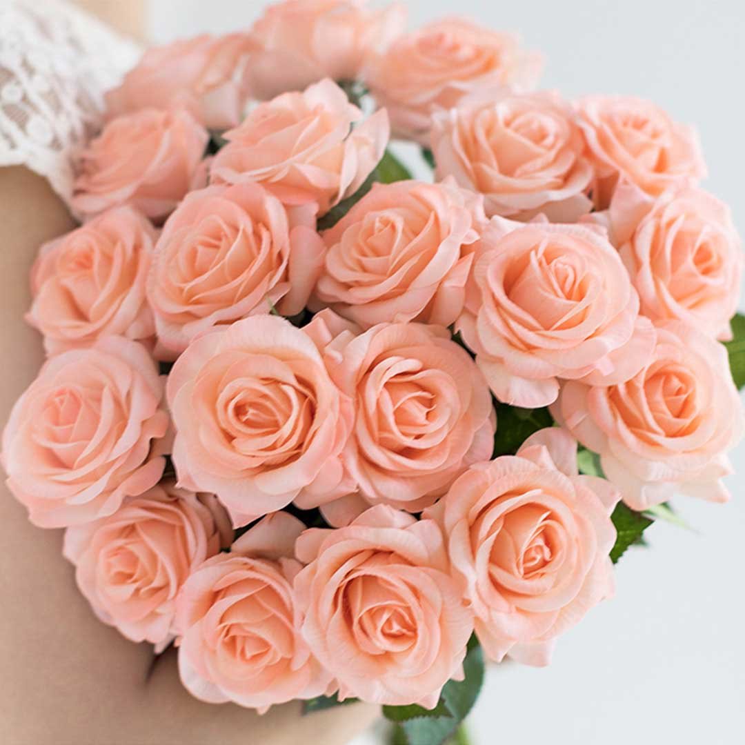 10pcs Artificial Silk Flower Rose Bouquet Champion