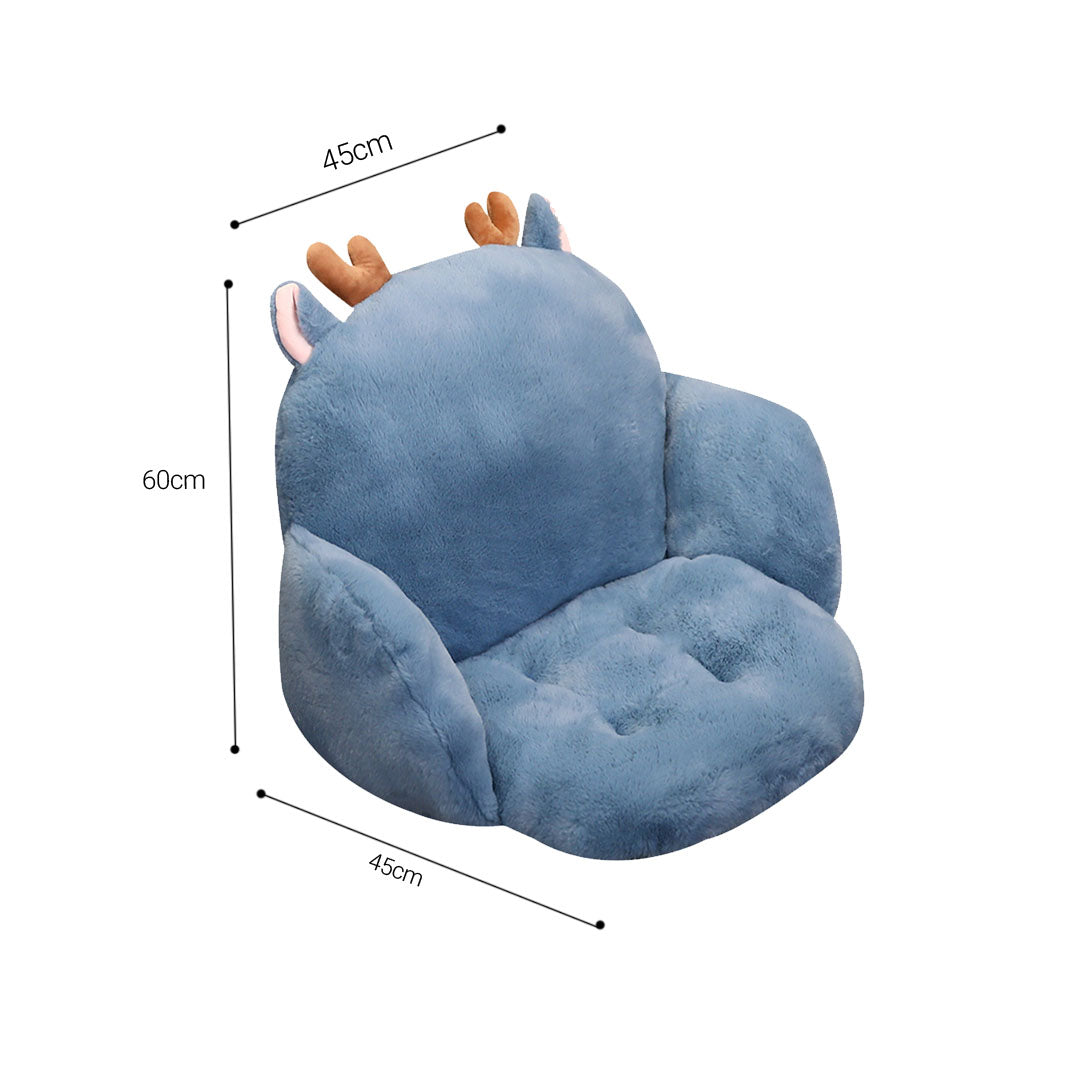 Blue Deer Shape Seat Cushion